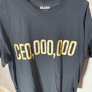 Gildan Black Cotton T-Shirt - CEO